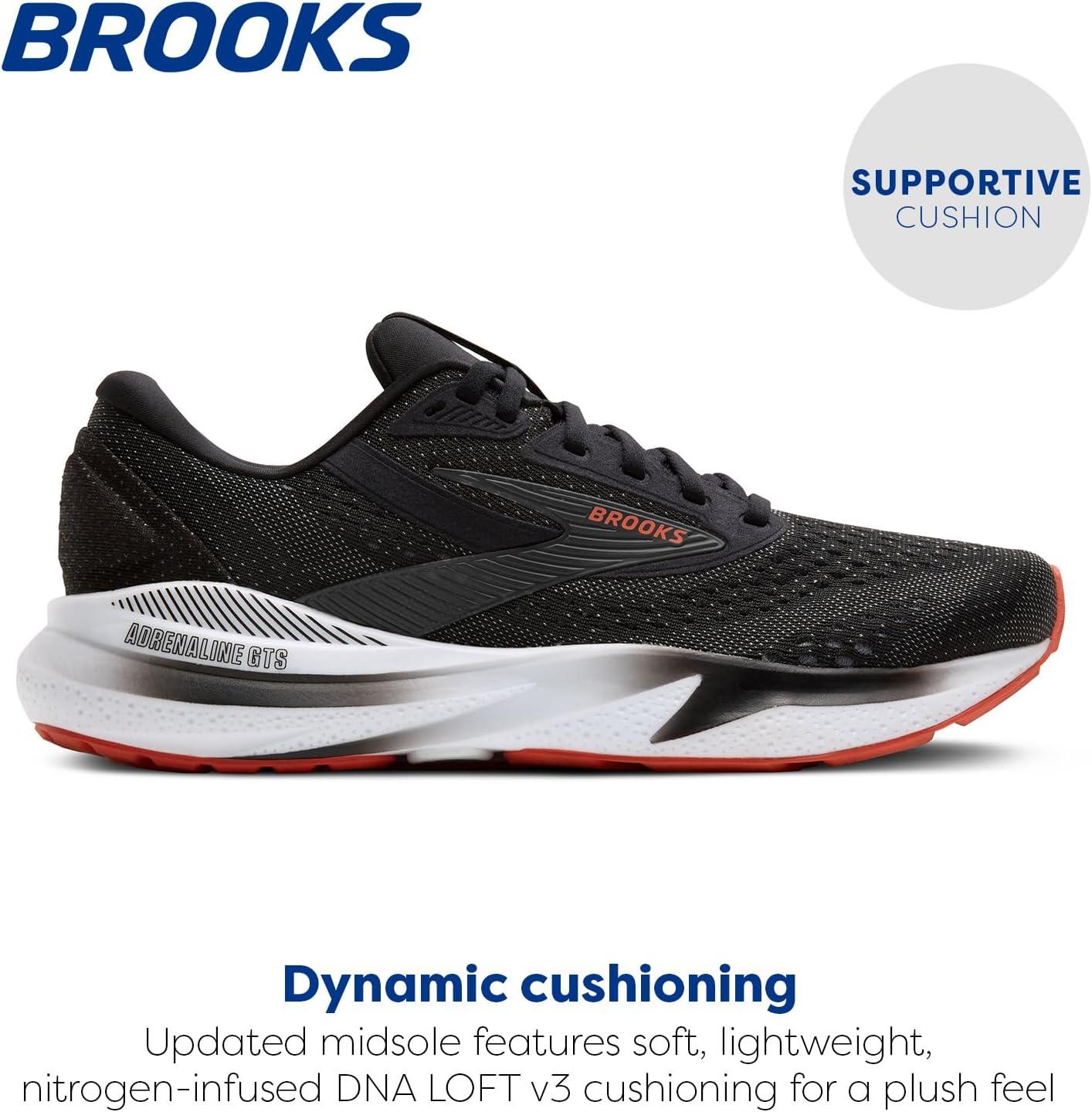 image:imageBrooks Mens Adrenaline GTS 24 Supportive Running ShoeBlackGreyRed
