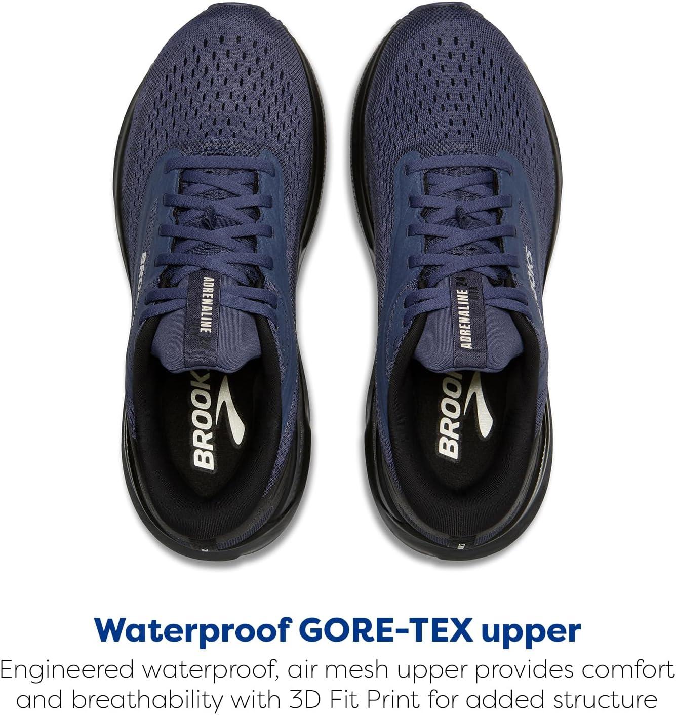 image:imageBrooks Mens Adrenaline GTS 24 Supportive Running ShoeBlackNightshadowCoconut