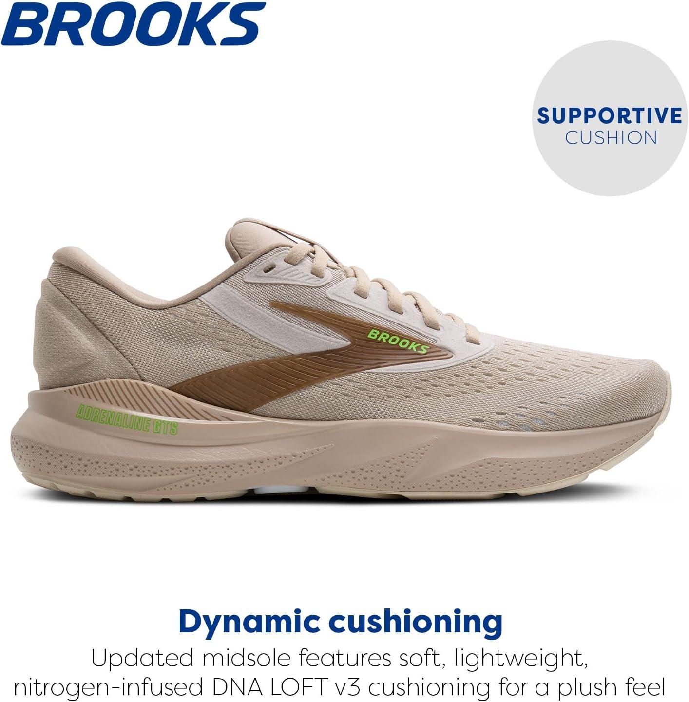 image:imageBrooks Mens Adrenaline GTS 24 Supportive Running ShoeChateau GreyPortabellaGreen