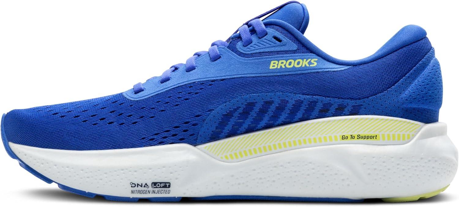 image:imageBrooks Mens Adrenaline GTS 24 Supportive Running ShoeCobaltNeo YellowPeacoat