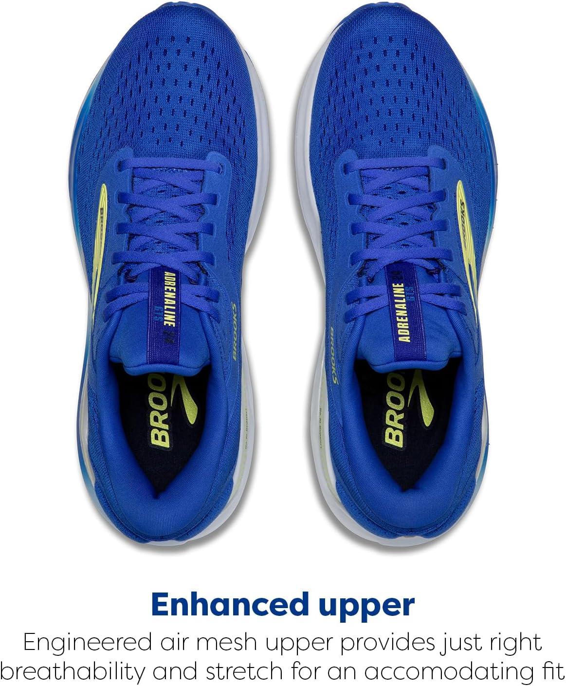 image:imageBrooks Mens Adrenaline GTS 24 Supportive Running ShoeCobaltNeo YellowPeacoat