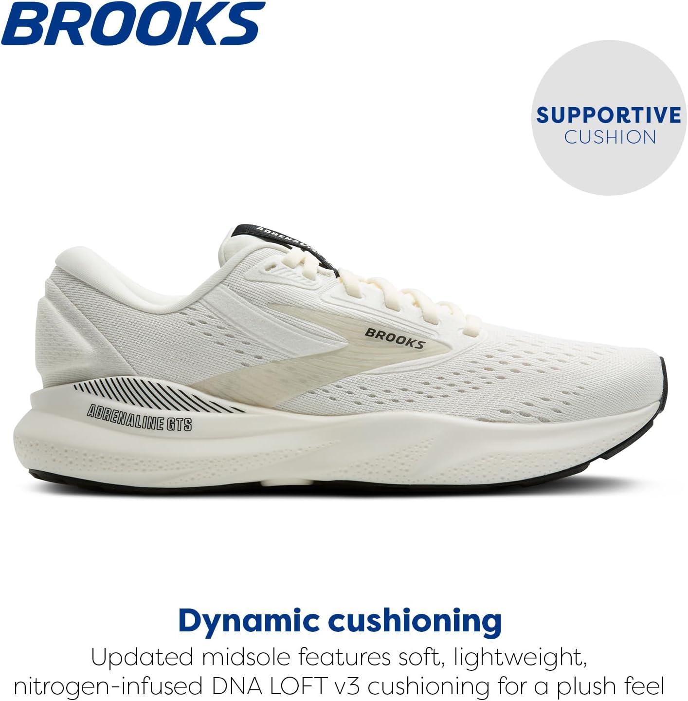 image:imageBrooks Mens Adrenaline GTS 24 Supportive Running ShoeCoconutBlackWhite Sand