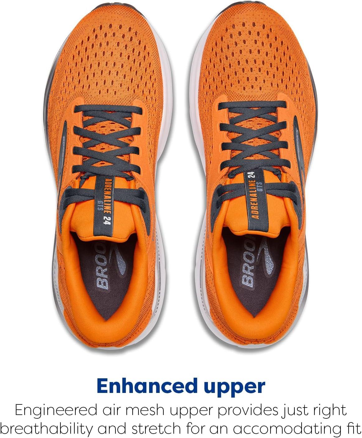 image:imageBrooks Mens Adrenaline GTS 24 Supportive Running ShoeOrangeEbonyCountry Blue