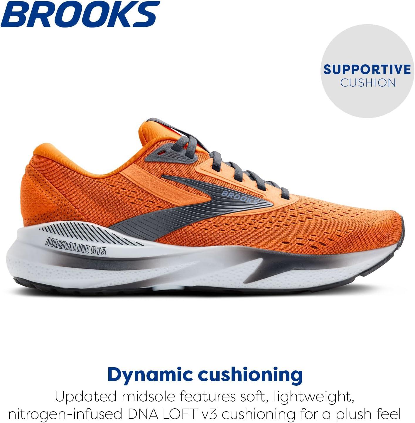 image:imageBrooks Mens Adrenaline GTS 24 Supportive Running ShoeOrangeEbonyCountry Blue