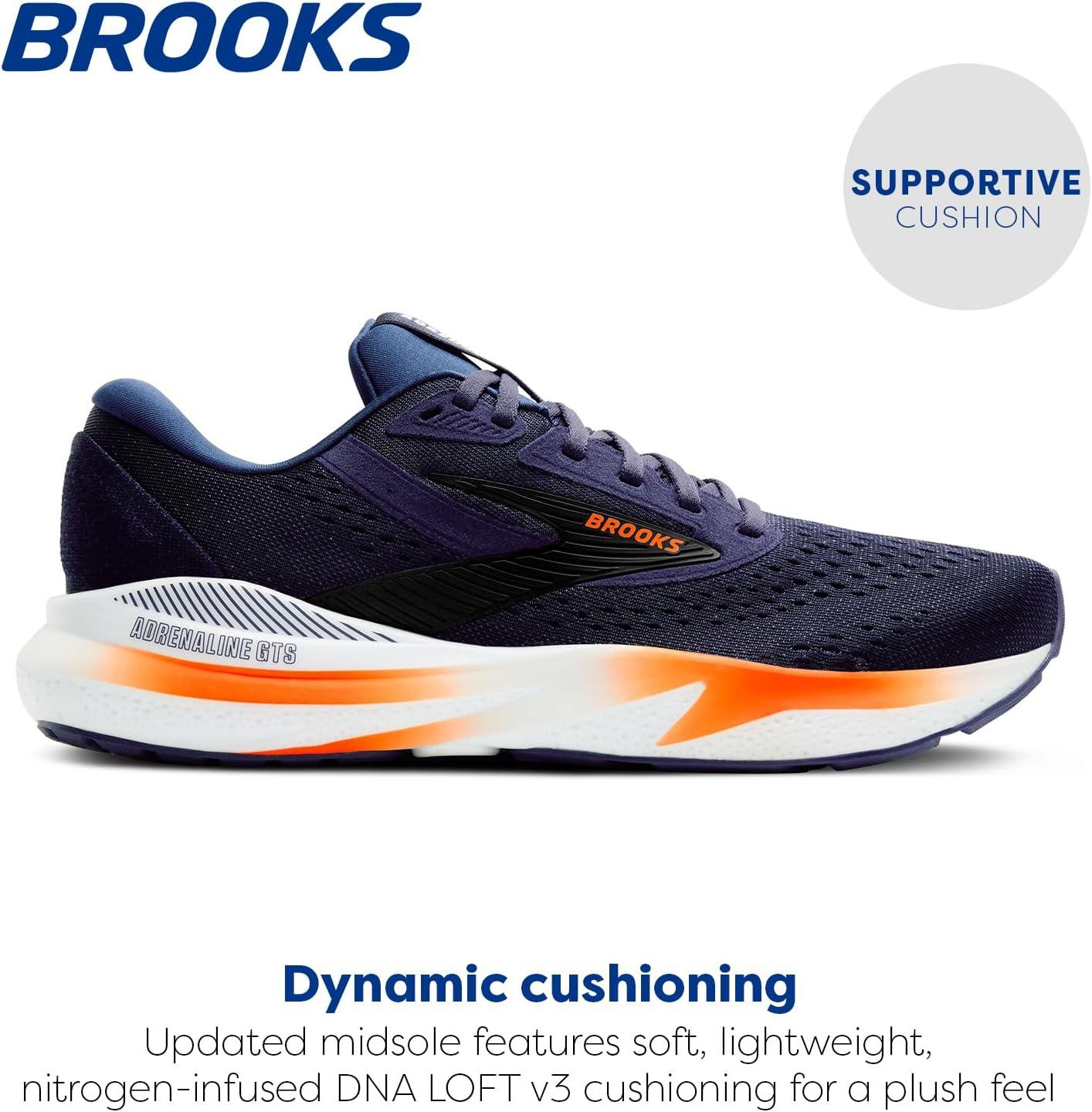 image:imageBrooks Mens Adrenaline GTS 24 Supportive Running ShoePeacoatOrangeWhite