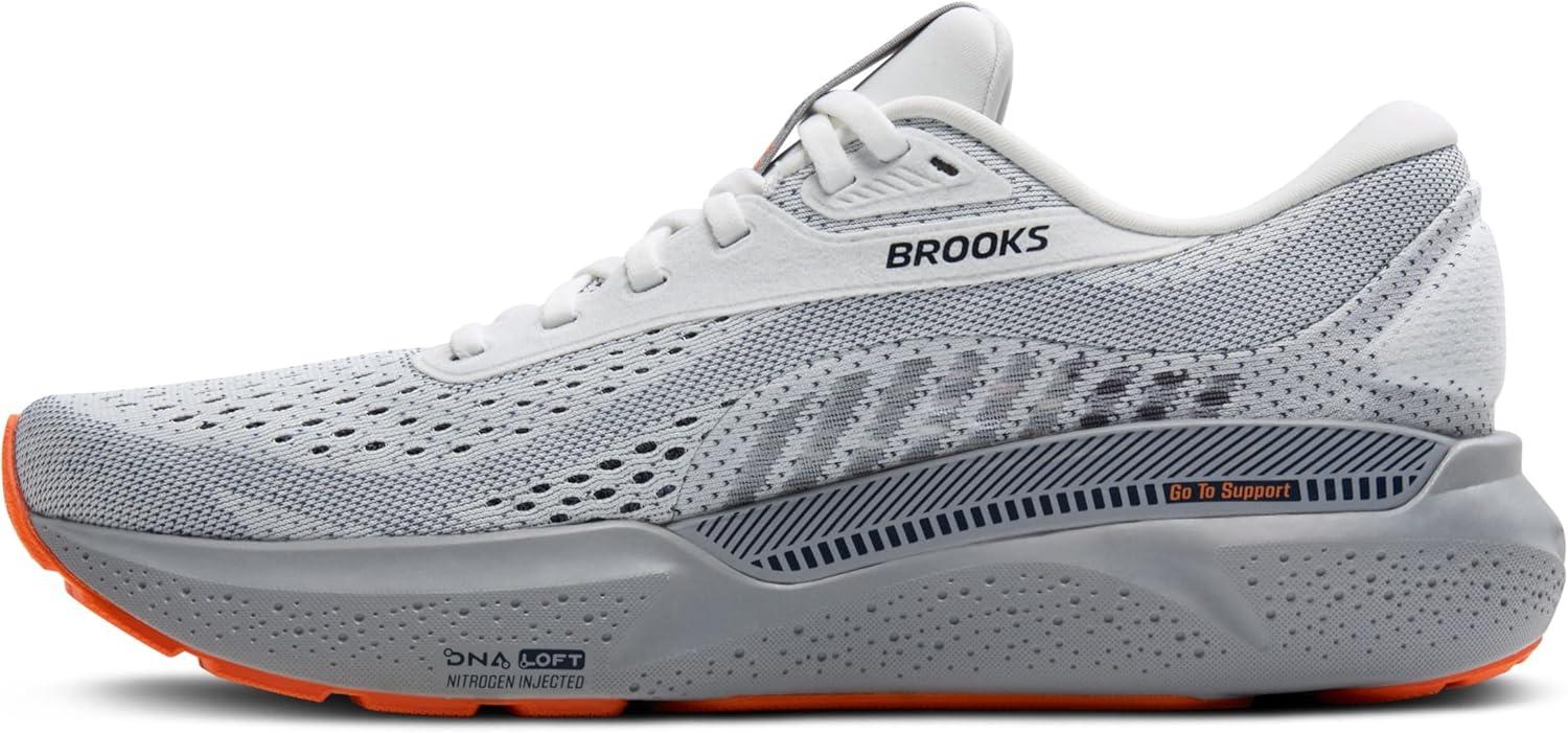 image:imageBrooks Mens Adrenaline GTS 24 Supportive Running ShoeWhitePeacoatAlloy