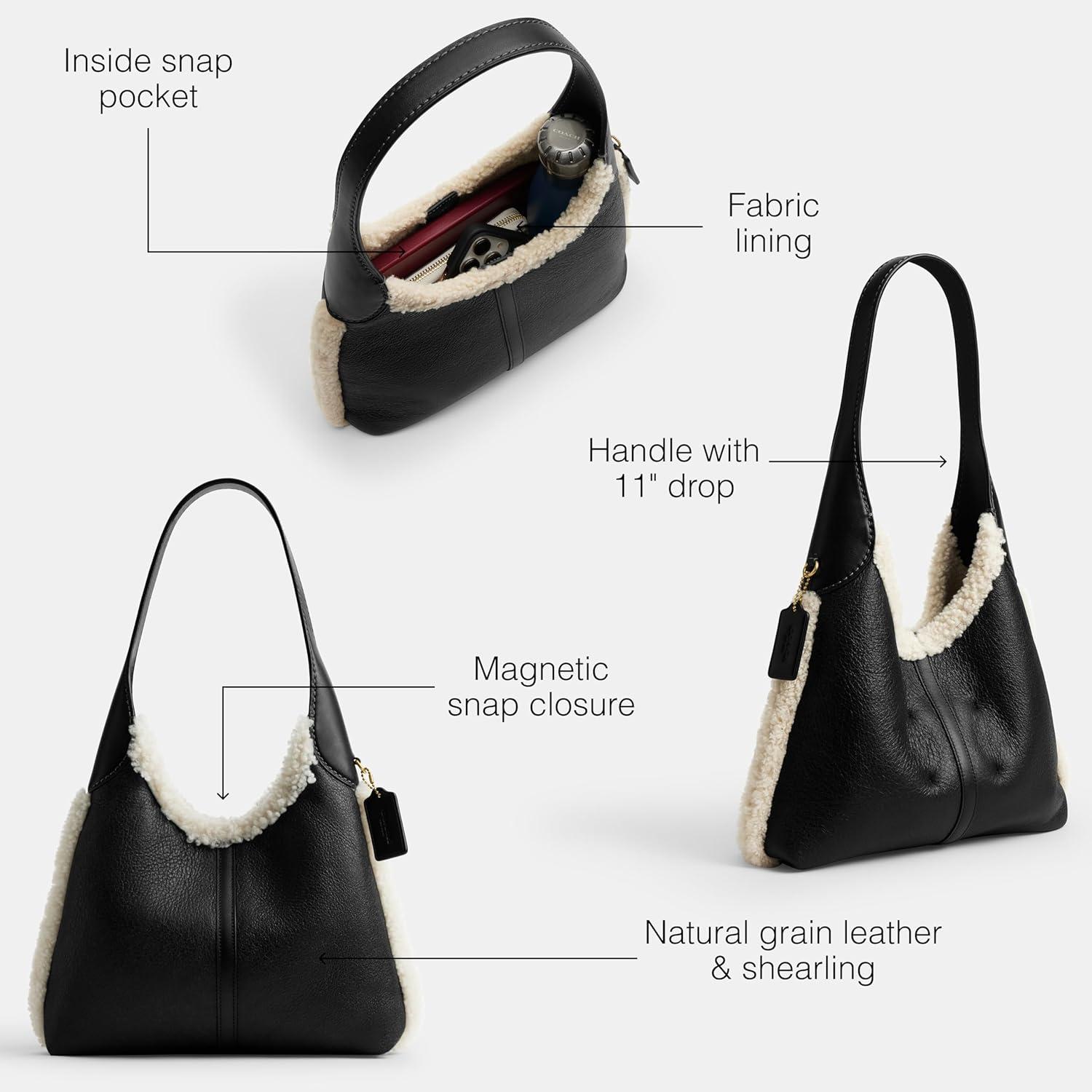 image:imageCoach Brooklyn Shoulder Bag 28B4Black Natural