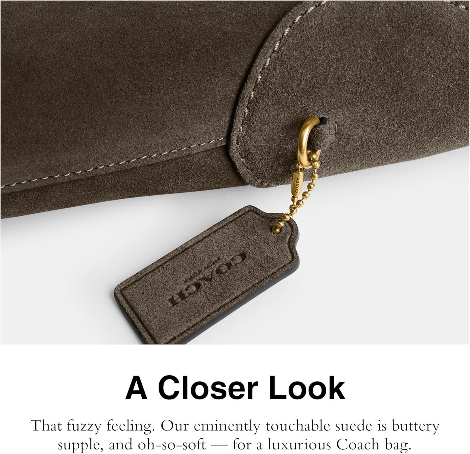 image:imageCoach Brooklyn Shoulder Bag 28Olive Suede