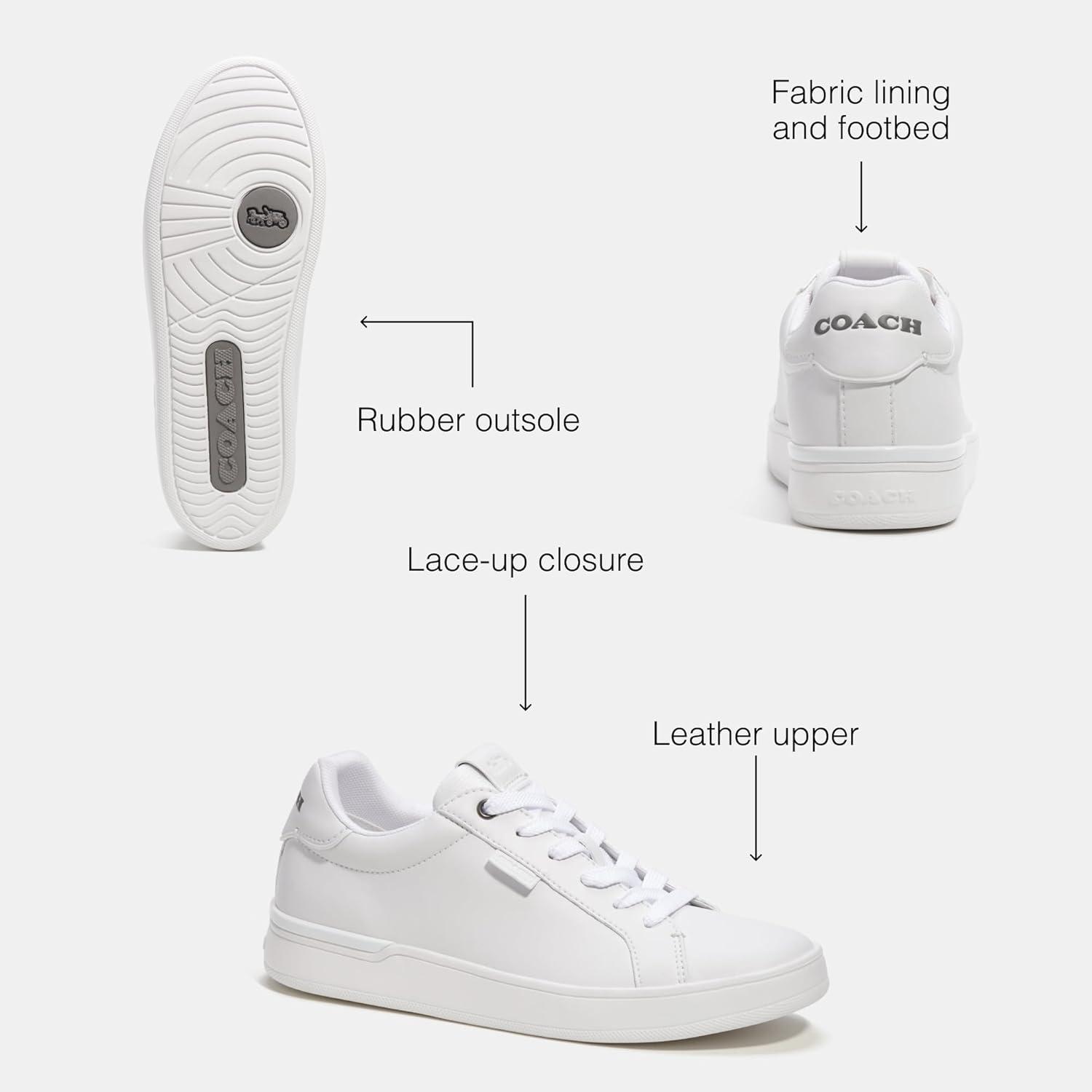 image:imageCoach Lowline Low Top for Women Cushioned Insole Supportive and Stable Lightweight Casual SneakersOptical White