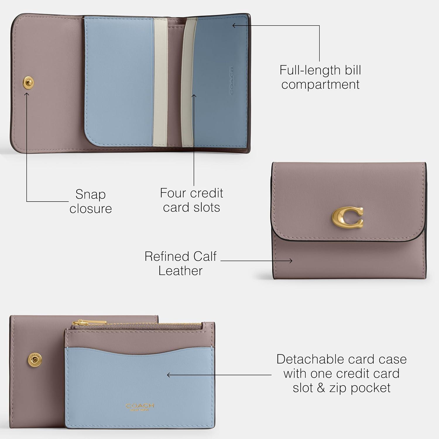 image:imageCoach Refined Calf Leather Essential Card Holder WalletAsh Multi