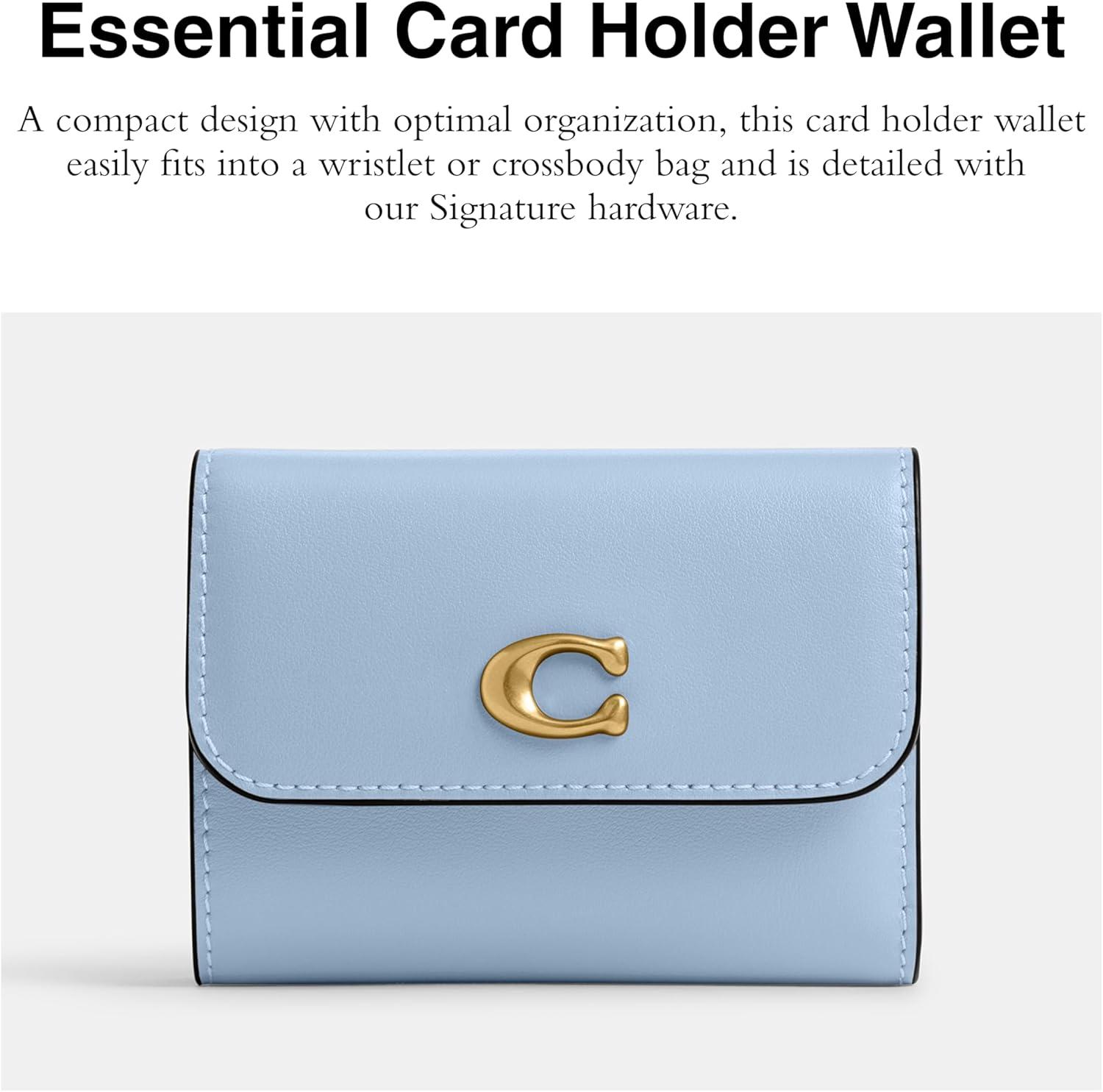 image:imageCoach Refined Calf Leather Essential Card Holder WalletB4Bluebell