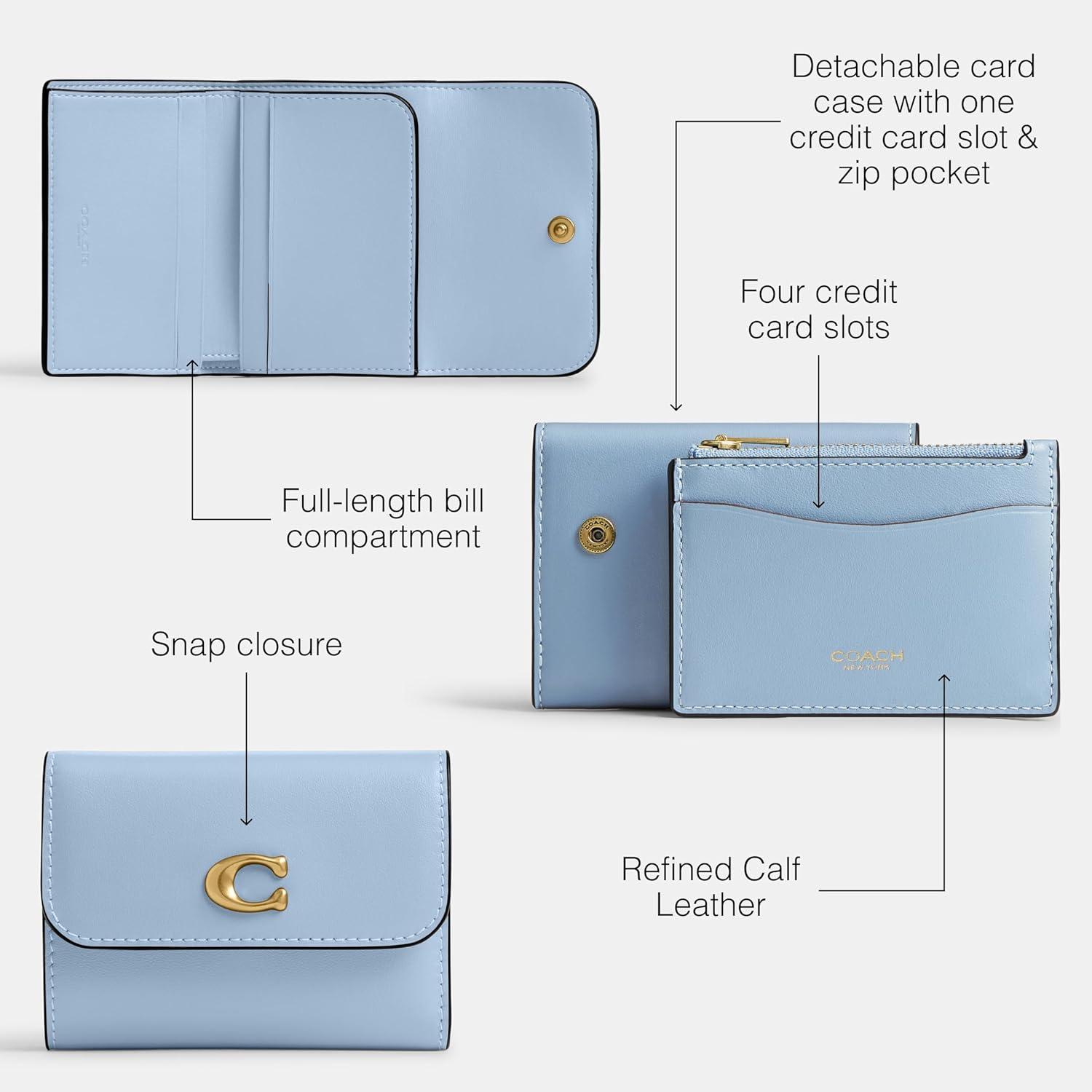 image:imageCoach Refined Calf Leather Essential Card Holder WalletB4Bluebell