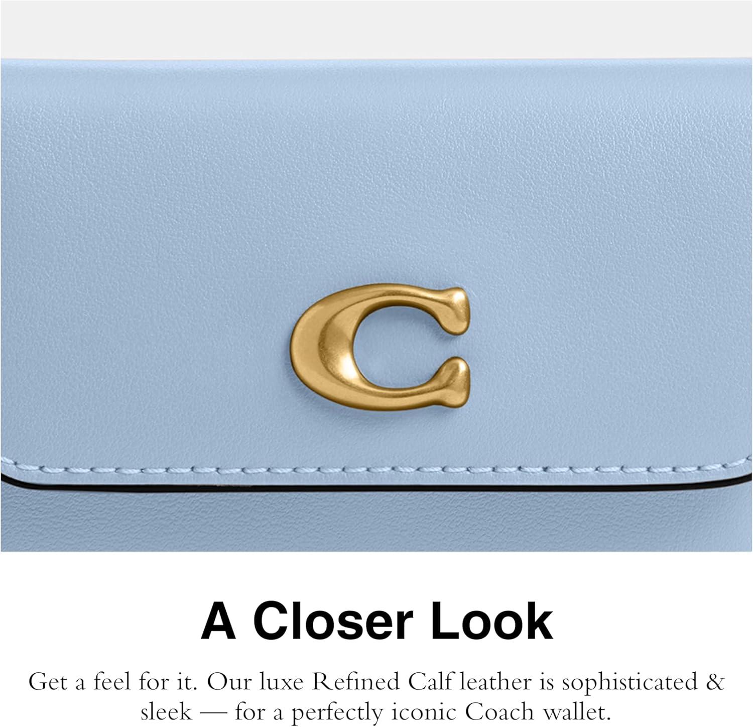 image:imageCoach Refined Calf Leather Essential Card Holder WalletB4Bluebell