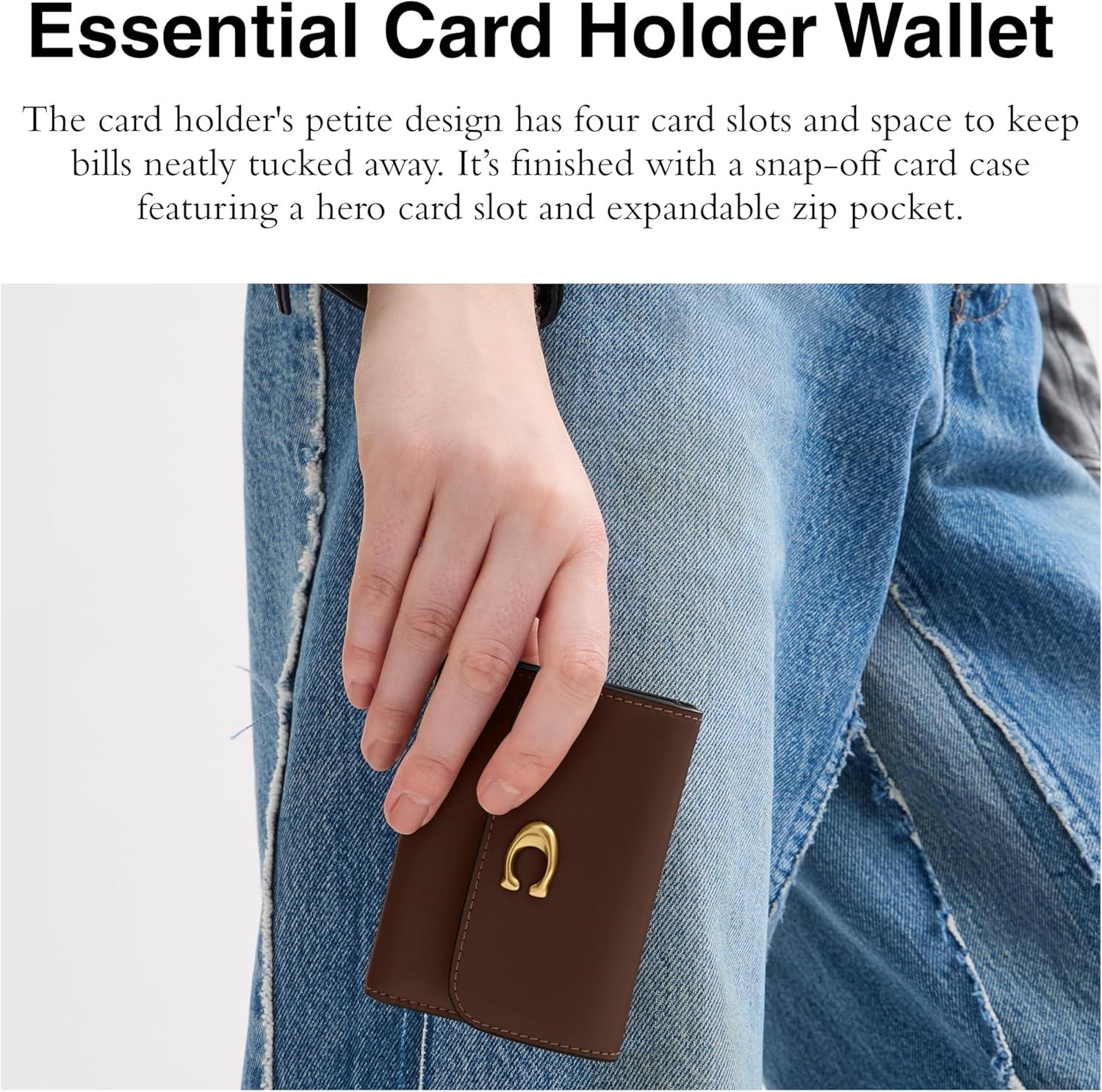 image:imageCoach Refined Calf Leather Essential Card Holder WalletB4Maple