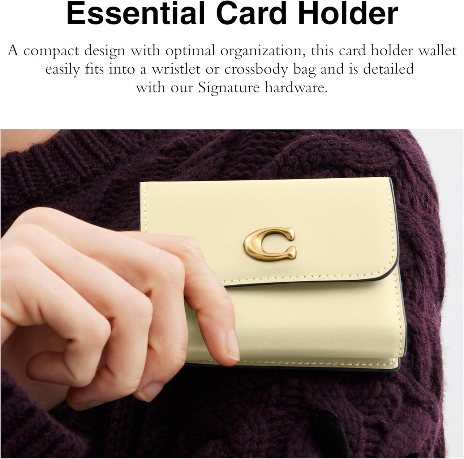 image:imageCoach Refined Calf Leather Essential Card Holder WalletB4Moonlight