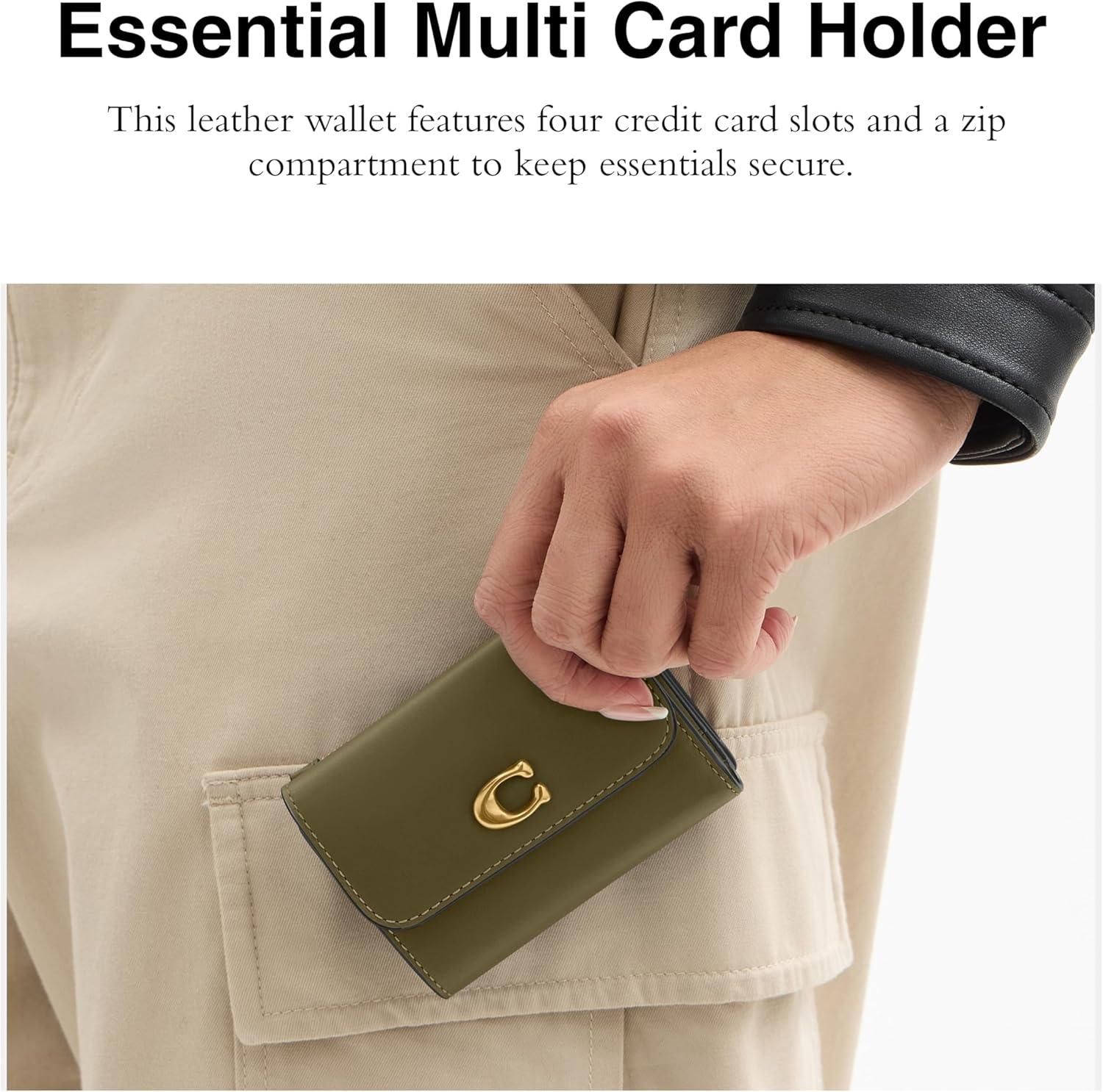 image:imageCoach Refined Calf Leather Essential Card Holder WalletB4OLIVE