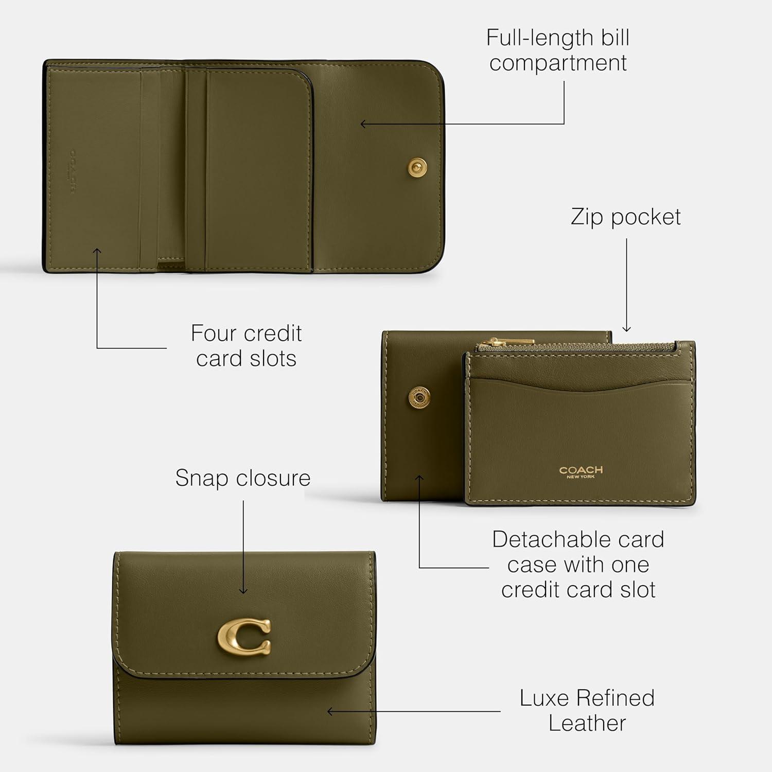 image:imageCoach Refined Calf Leather Essential Card Holder WalletB4OLIVE