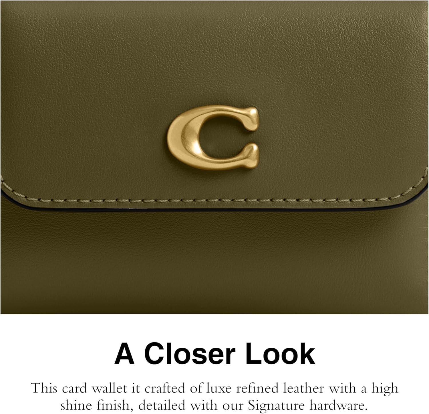 image:imageCoach Refined Calf Leather Essential Card Holder WalletB4OLIVE