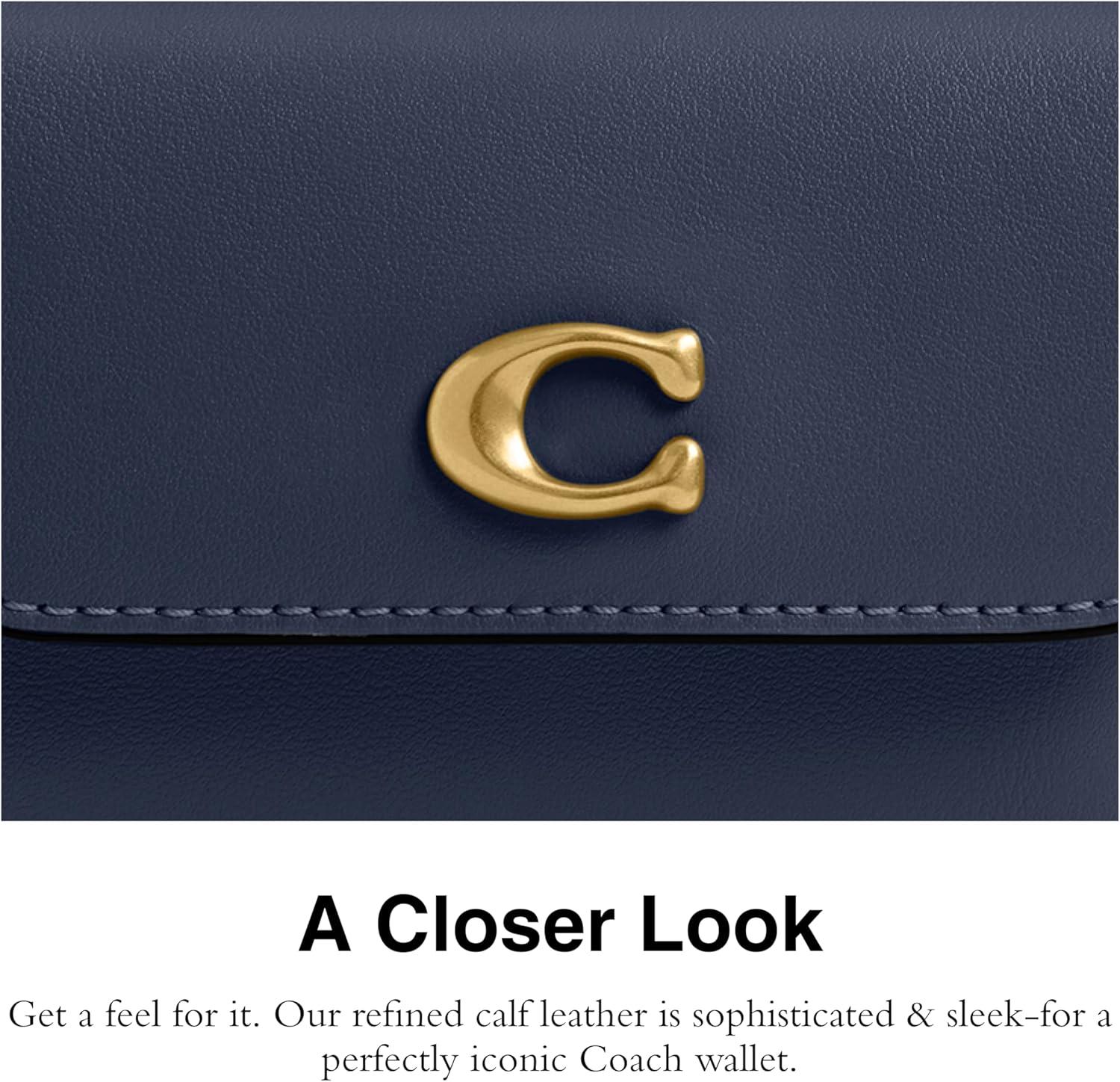 image:imageCoach Refined Calf Leather Essential Card Holder WalletNAVY
