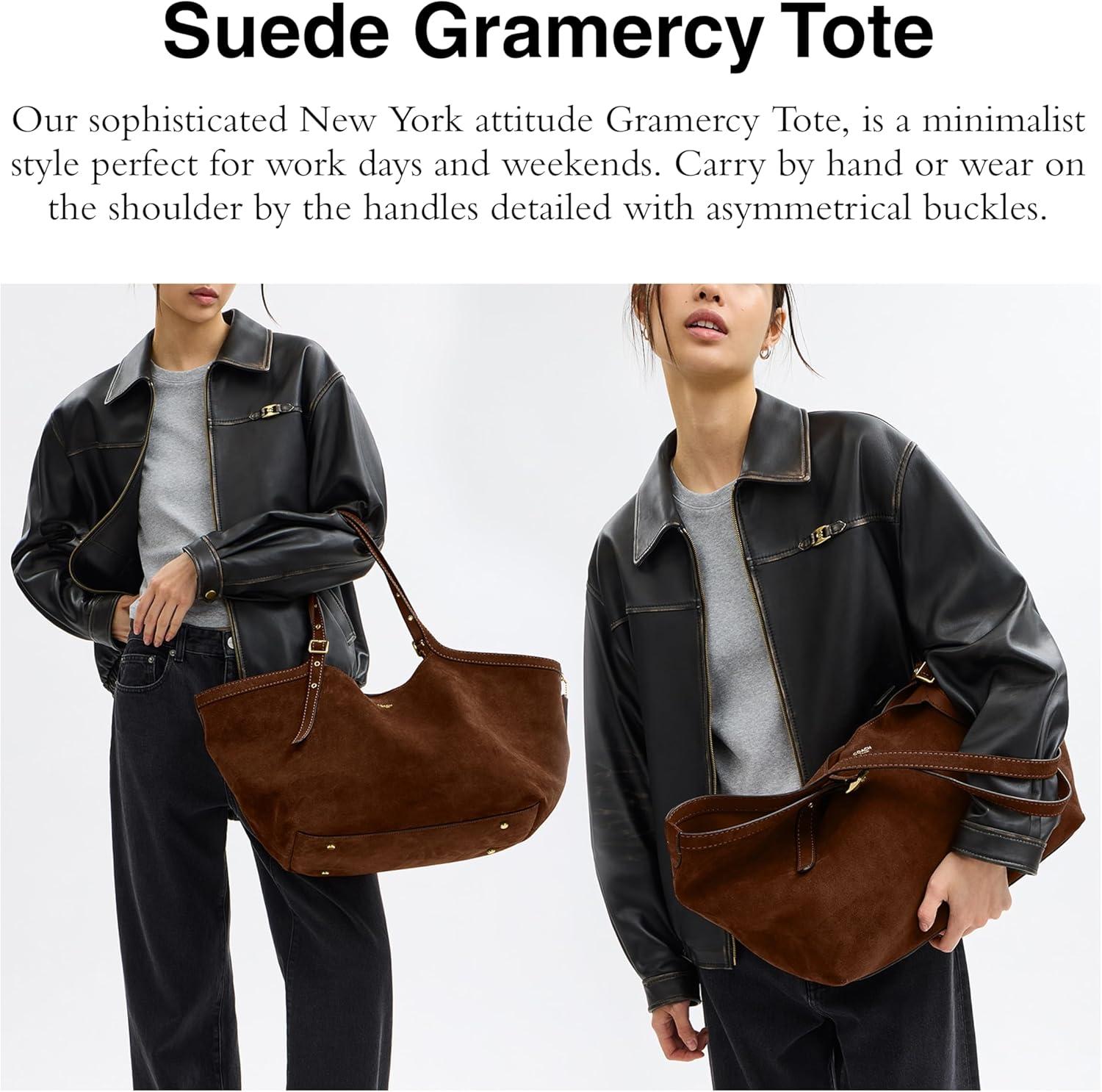 image:imageCoach Womens Gramercy ToteWarm Brown Suede