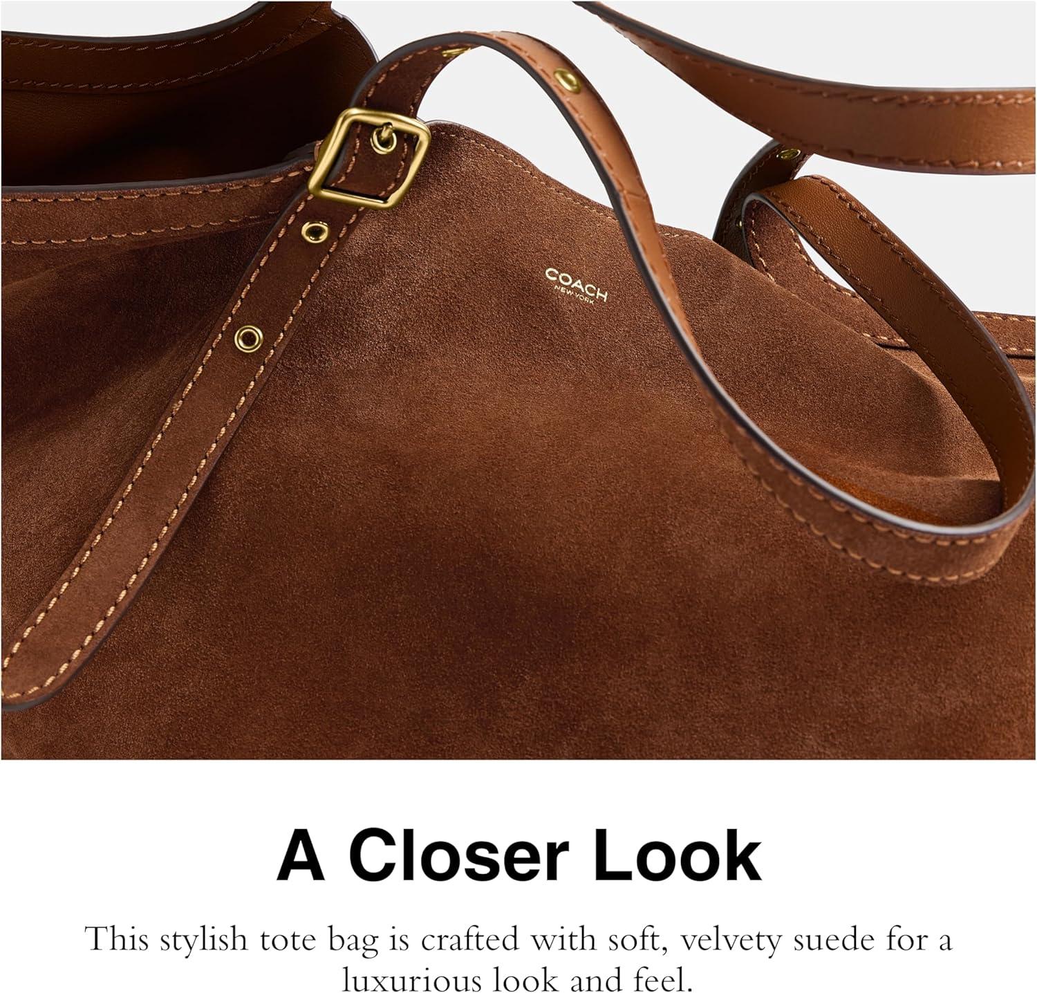 image:imageCoach Womens Gramercy ToteWarm Brown Suede