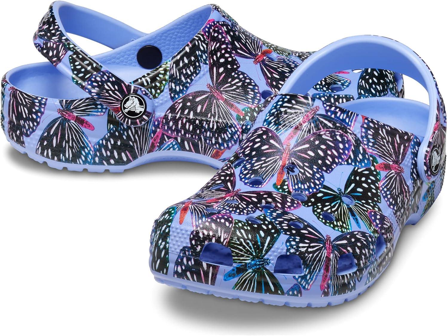 image:imageCrocs UnisexAdult Classic Graphic ClogsMoon JellyMulti Butterfly