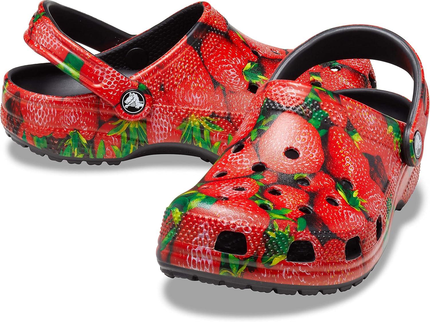 image:imageCrocs UnisexAdult Classic Graphic ClogsRedBlack