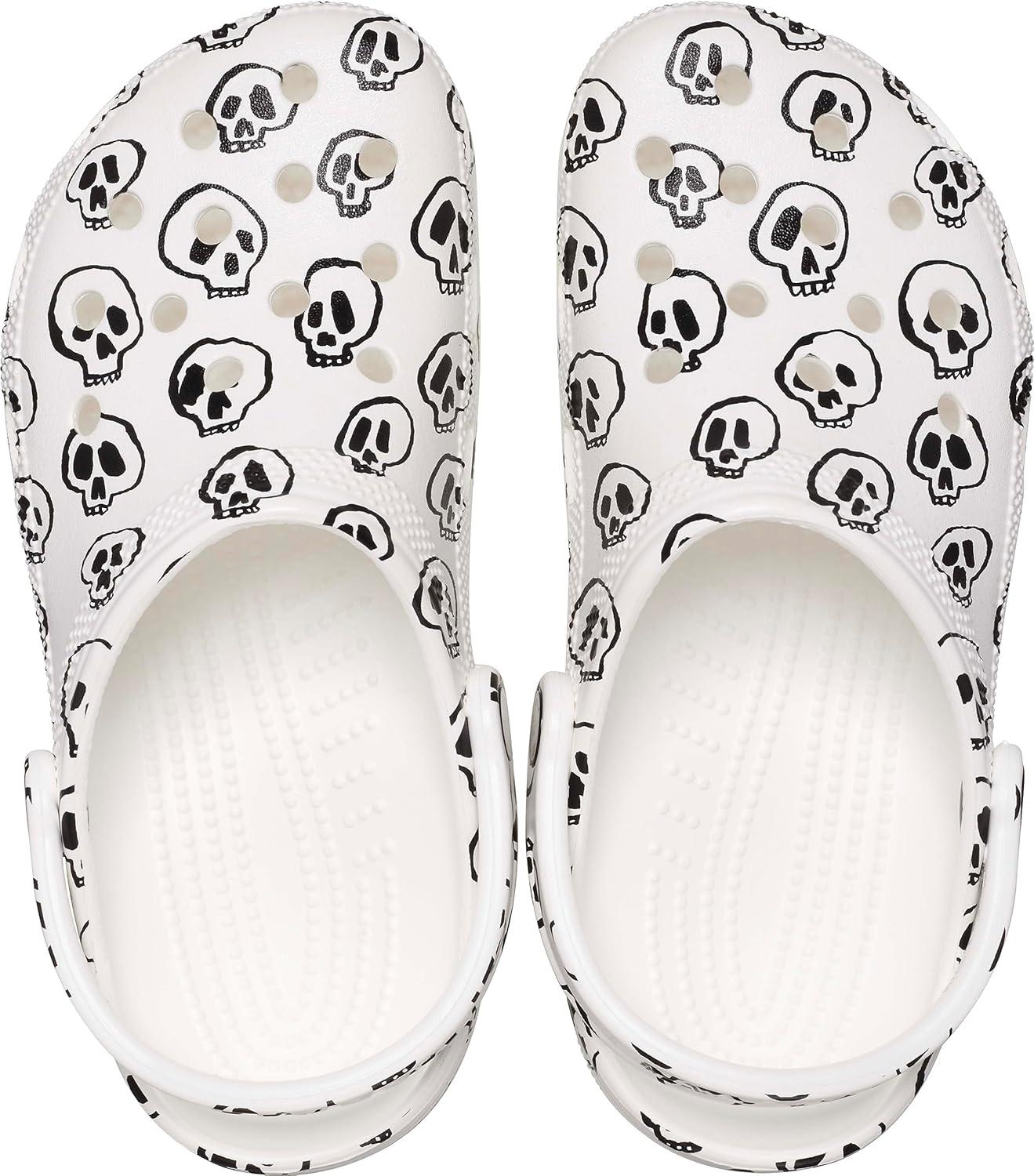 image:imageCrocs UnisexAdult Classic Graphic ClogsWhiteBlack