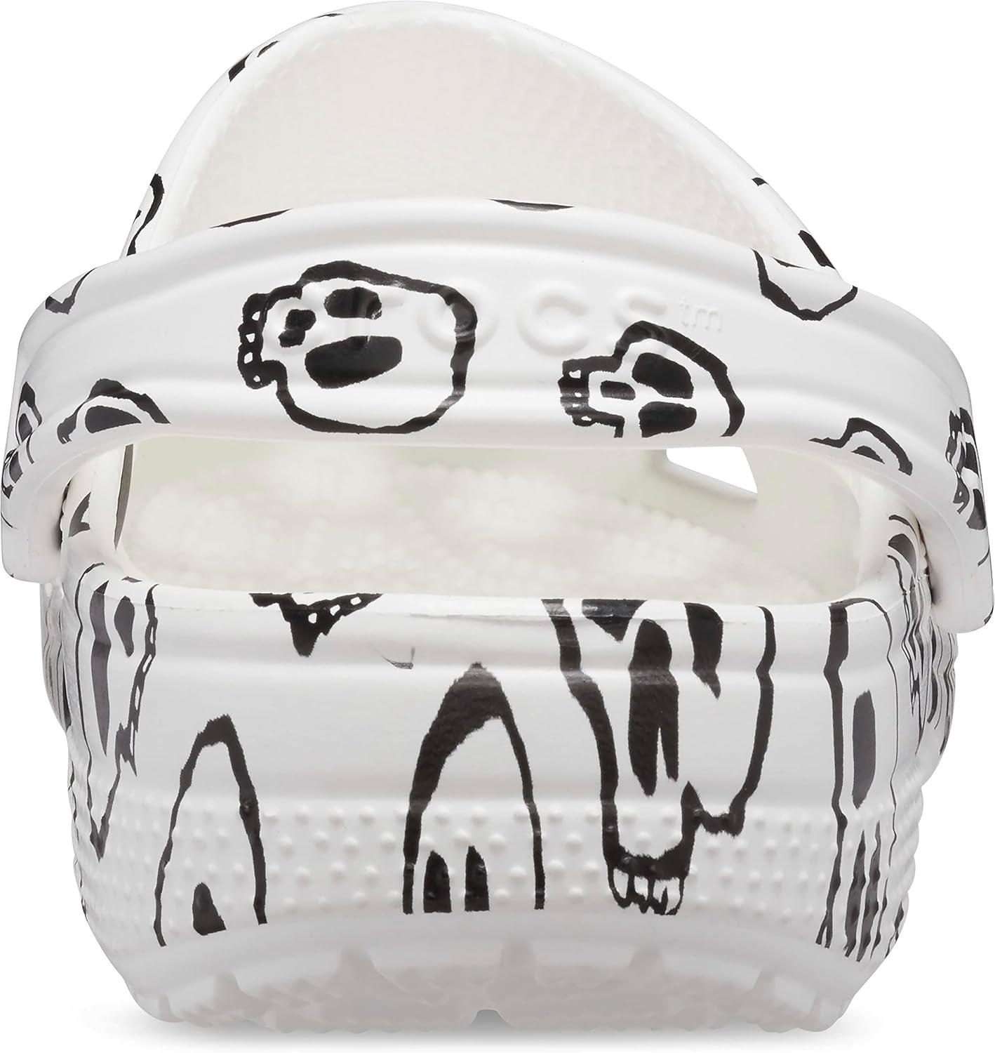 image:imageCrocs UnisexAdult Classic Graphic ClogsWhiteBlack