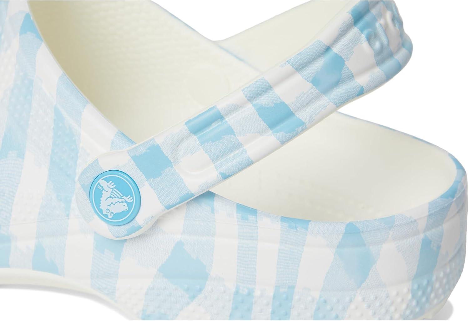 image:imageCrocs UnisexAdult Classic Graphic ClogsWhiteBlue 1