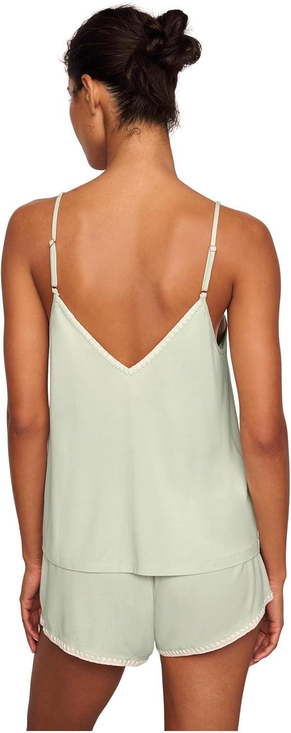 image:imageEberjey Womens Frida Whip Stitch Shorts PJ SetMint CreamIvory