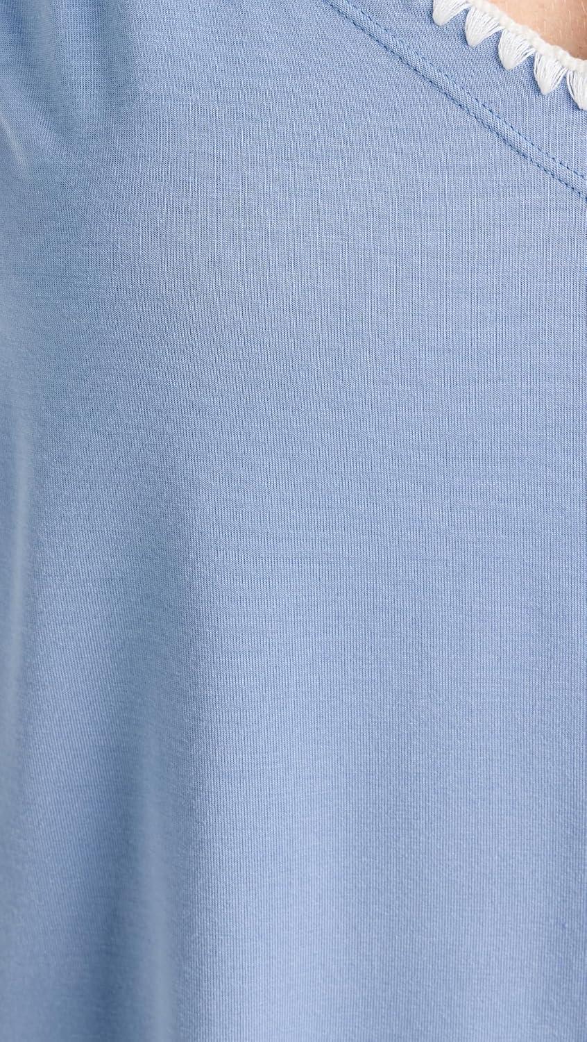 image:imageEberjey Womens Frida Whip Stitch Shorts PJ SetWedgewood BlueIvory