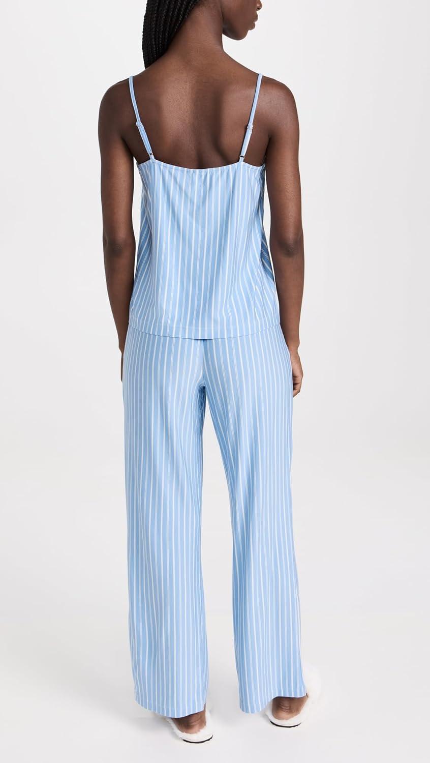 image:imageEberjey Womens Gisele Cami and Pant Pajama SetNordic Stripes Vista Blueivory