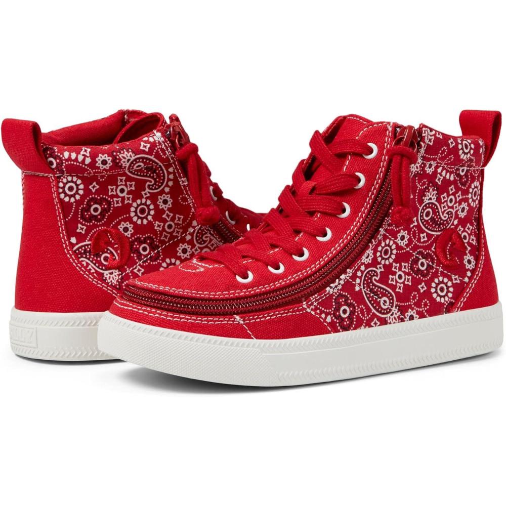 image:imageBilly Footwear UnisexChild Classic Lace High Toddler SneakerRed Paisley