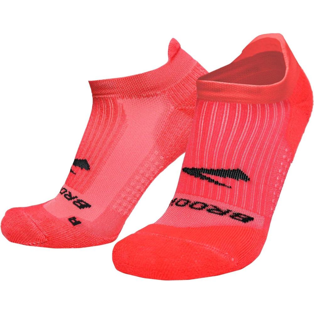 image:imageBrooks Ghost No Show Socks I Performance Running Low Profile Socks with Arch Support for Men ampamp WomenNeo Cayenne