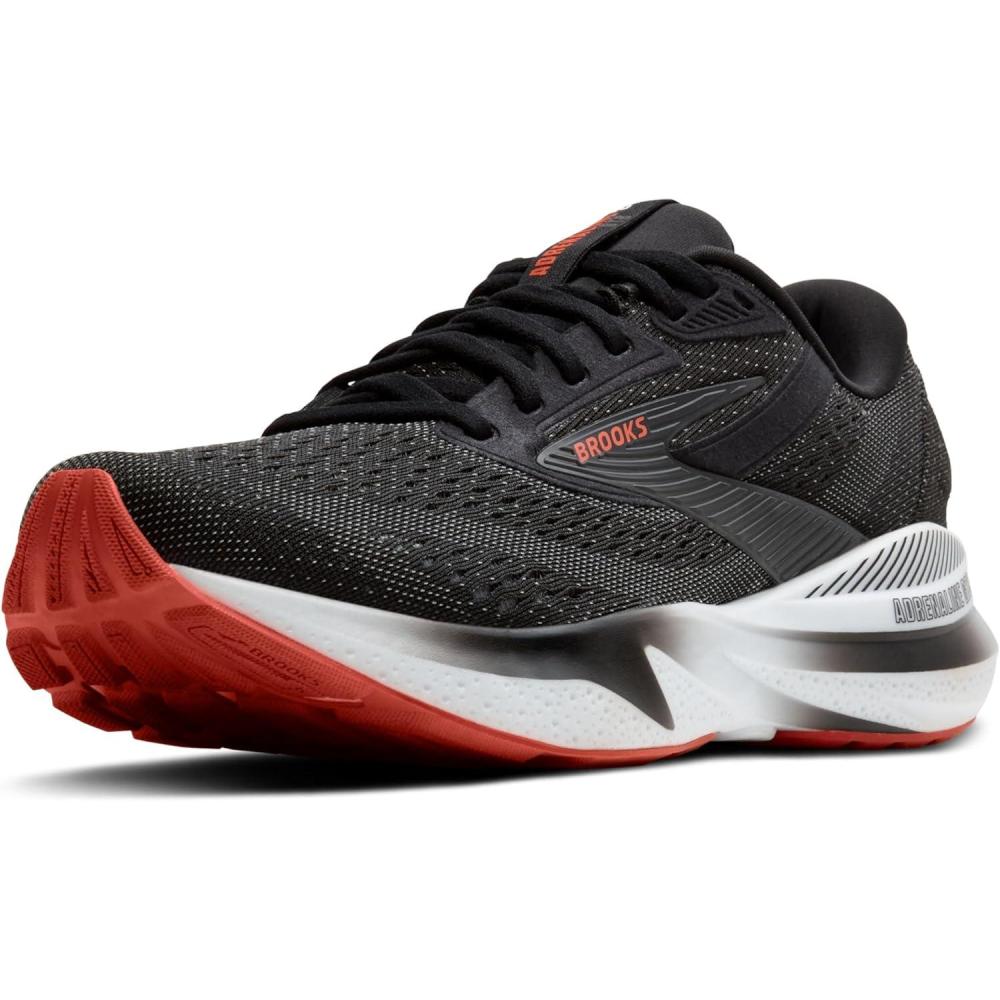 image:imageBrooks Mens Adrenaline GTS 24 Supportive Running ShoeBlackGreyRed