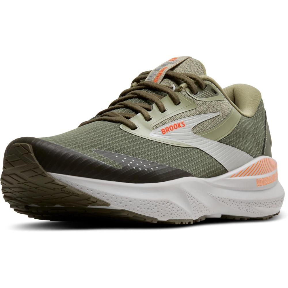 image:imageBrooks Mens Adrenaline GTS 24 Supportive Running ShoeGreenGrayOrange