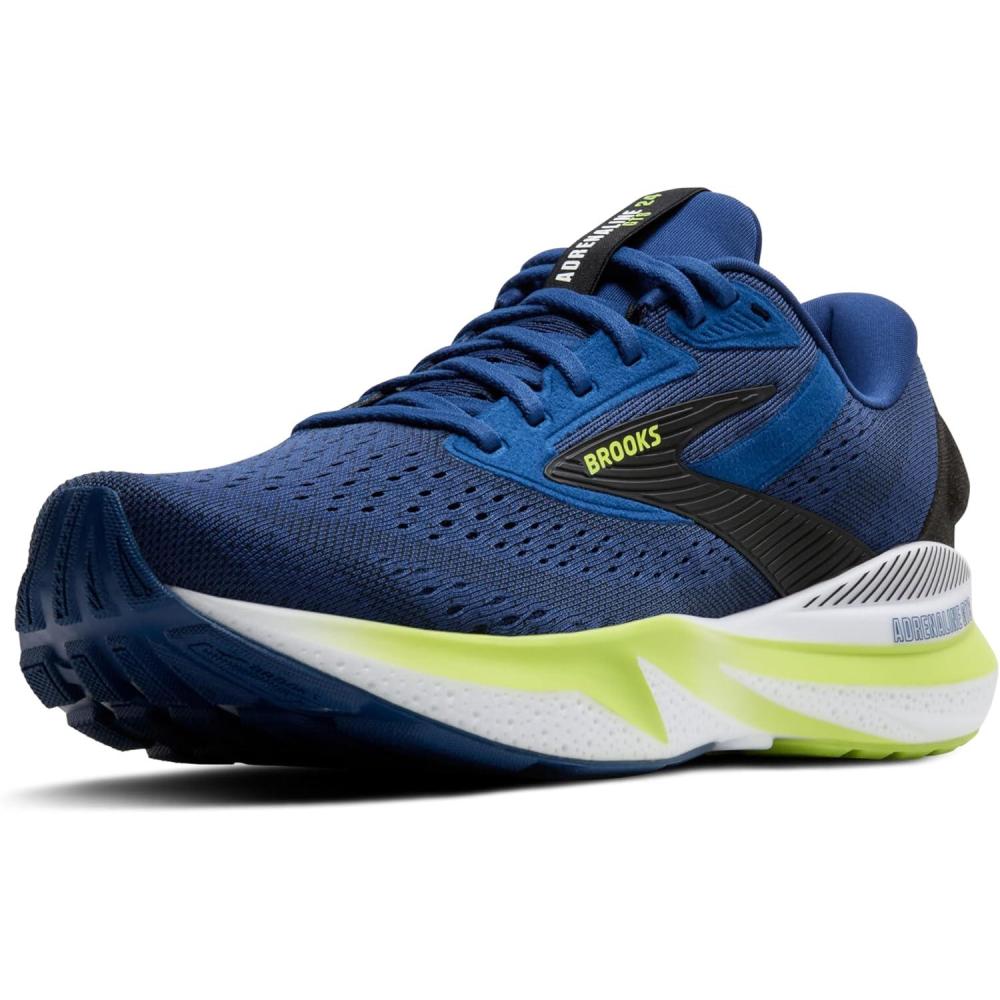 image:imageBrooks Mens Adrenaline GTS 24 Supportive Running ShoeNavy PeonyBlackAcid Lime