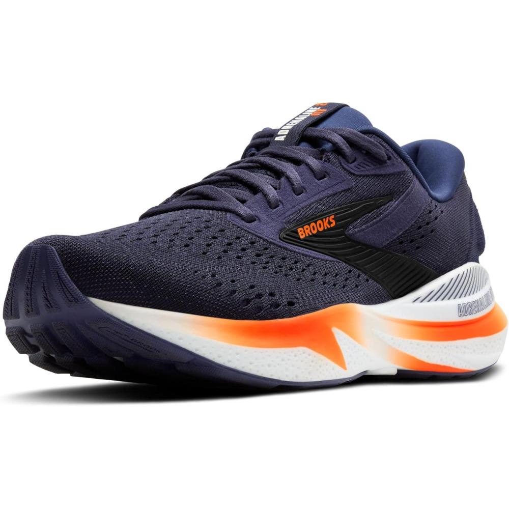 image:imageBrooks Mens Adrenaline GTS 24 Supportive Running ShoePeacoatOrangeWhite