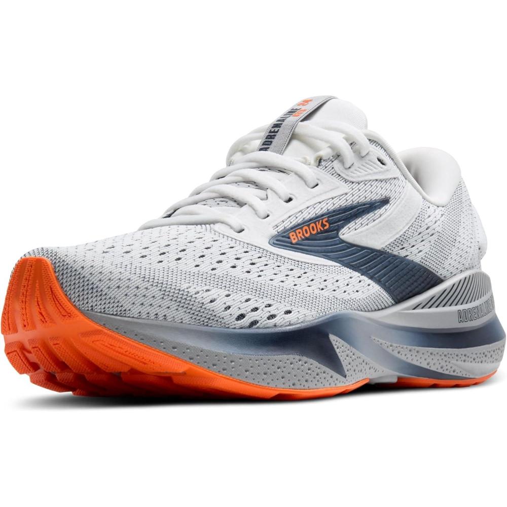 image:imageBrooks Mens Adrenaline GTS 24 Supportive Running ShoeWhitePeacoatAlloy