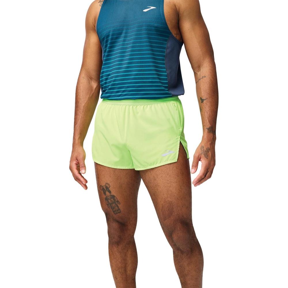 image:imageBrooks Mens Breakaway 3quot ShortsNeo Limeade