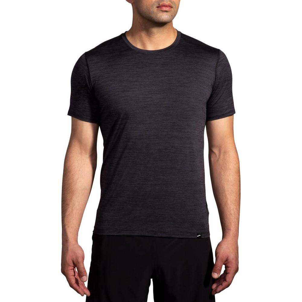 image:imageBrooks Mens Luxe Short SleeveHtr Deep Black