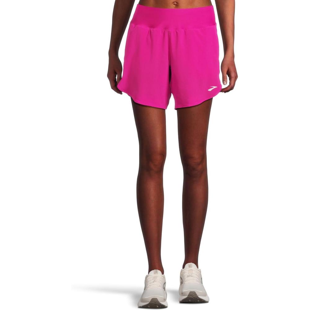 image:imageBrooks Womens Chaser 7quot Short 20 HighRise Athletic Shorts with Adjustable Waistband Stretch Comfort ampamp Secure StorageMagenta