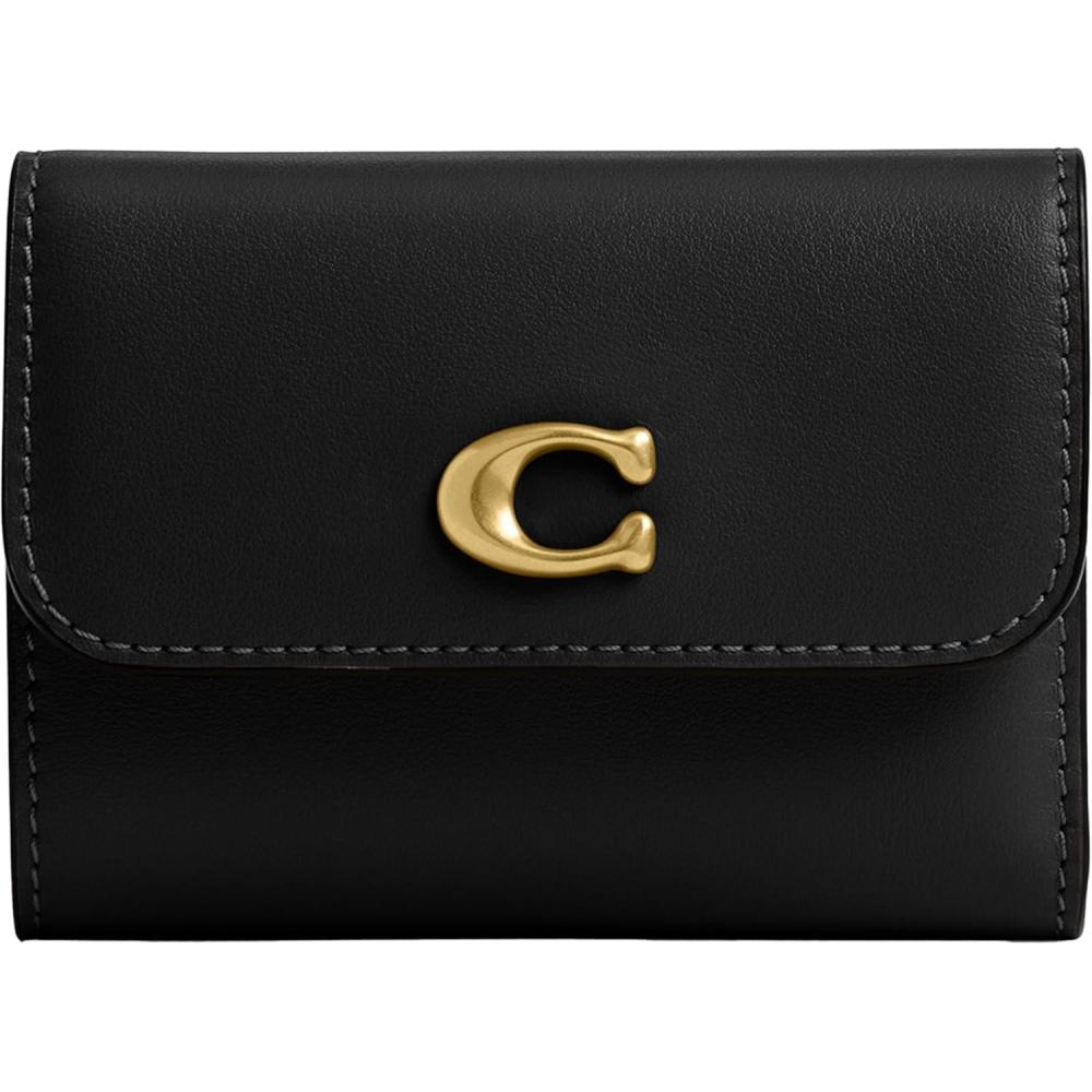 image:imageCoach Refined Calf Leather Essential Card Holder WalletB4BLACK