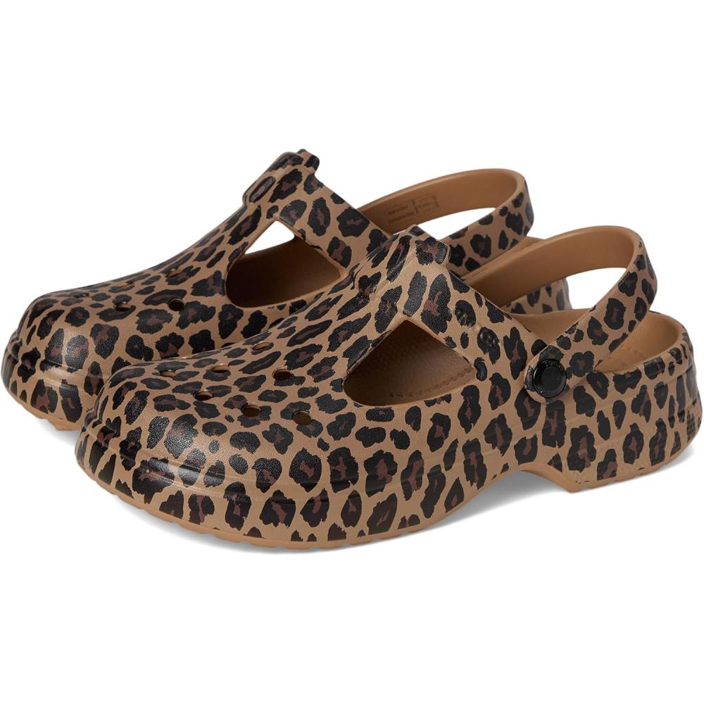 image:imageCrocs Kids Classic Mary Jane ClogsSepiaLeopard