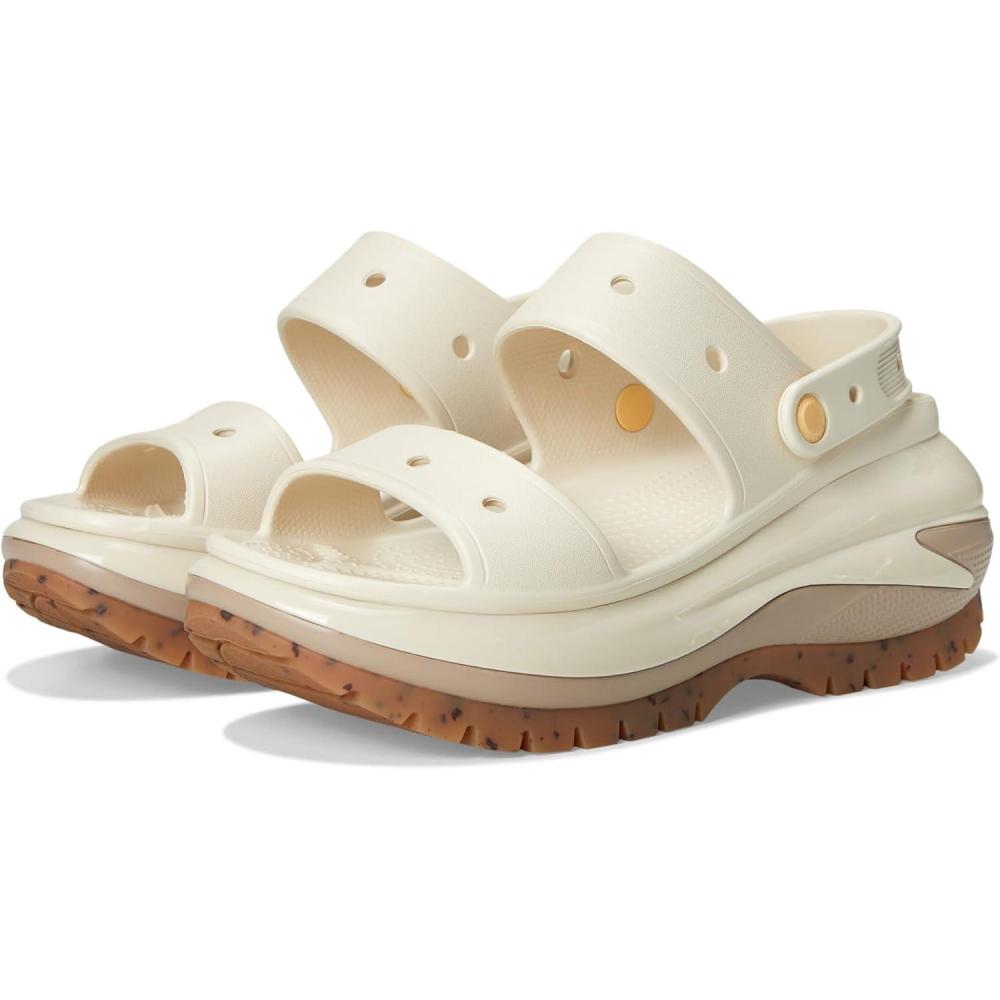 image:imageCrocs Unisex Classic Mega Crush Platform Sandals WedgeTaupe