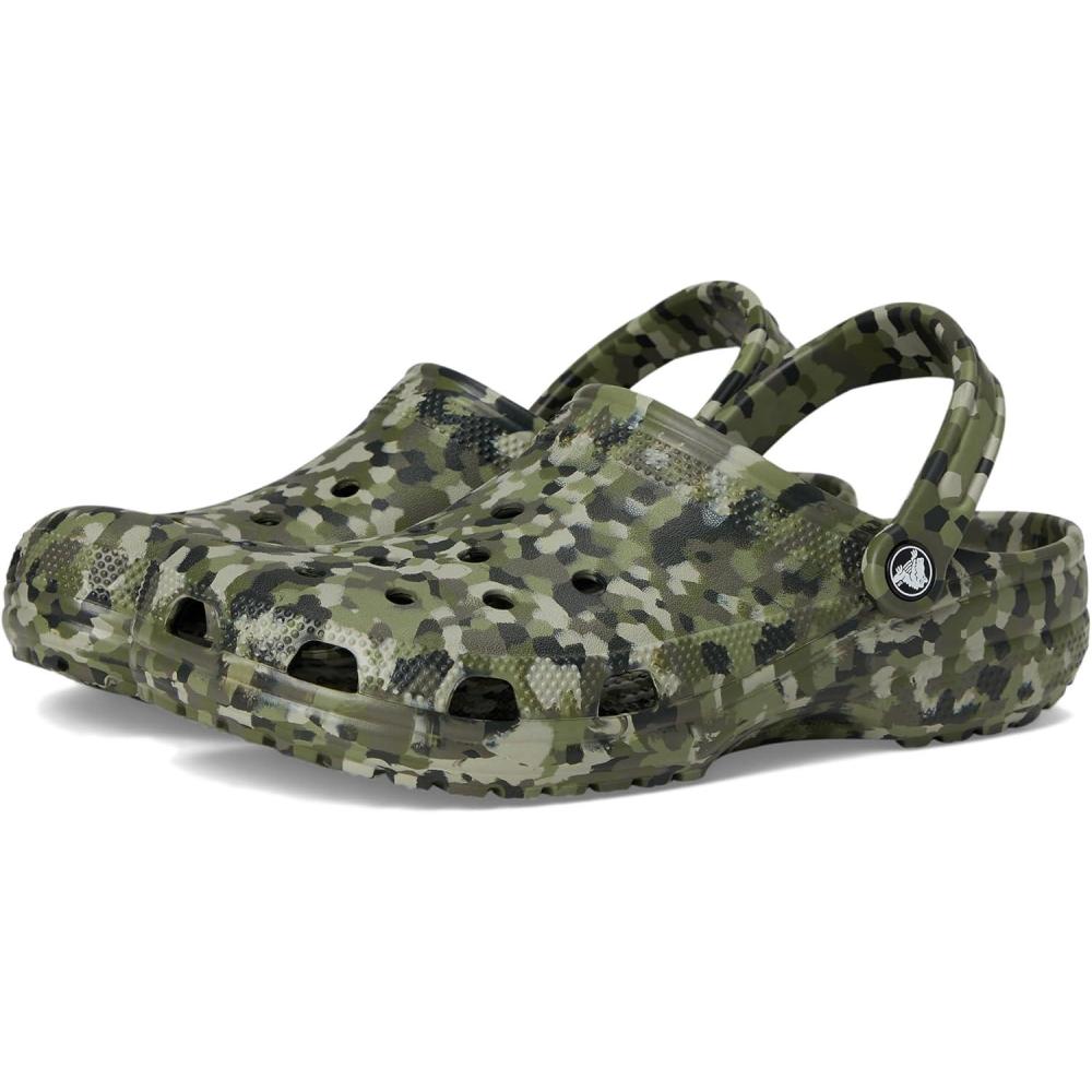 image:imageCrocs UnisexAdult Classic Graphic ClogsArmy GreenMulti