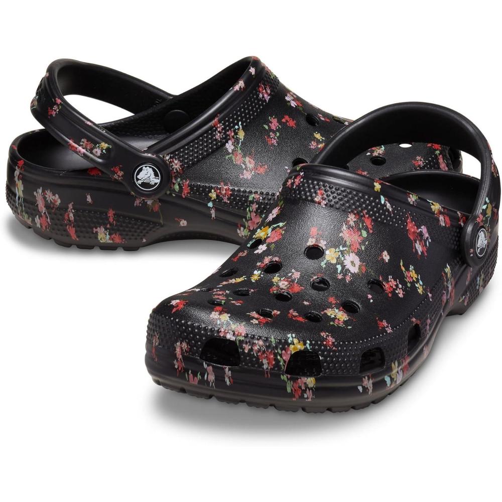 image:imageCrocs UnisexAdult Classic Graphic ClogsBlack Ditsy