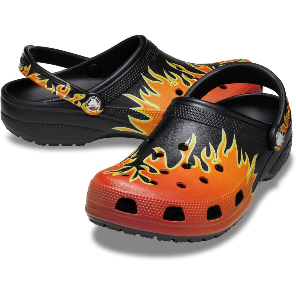 image:imageCrocs UnisexAdult Classic Graphic ClogsBlackMulti