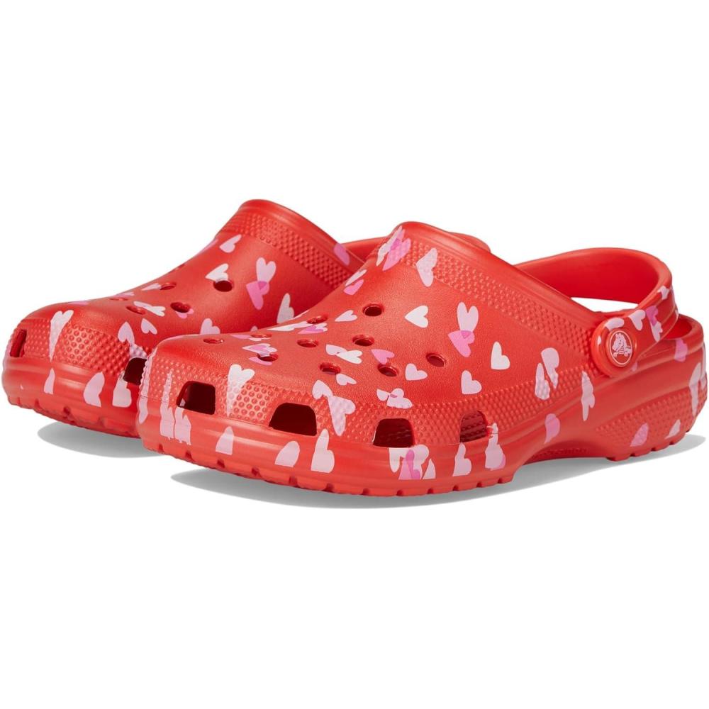 image:imageCrocs UnisexAdult Classic Graphic ClogsCherry RedHearts  Butterflies